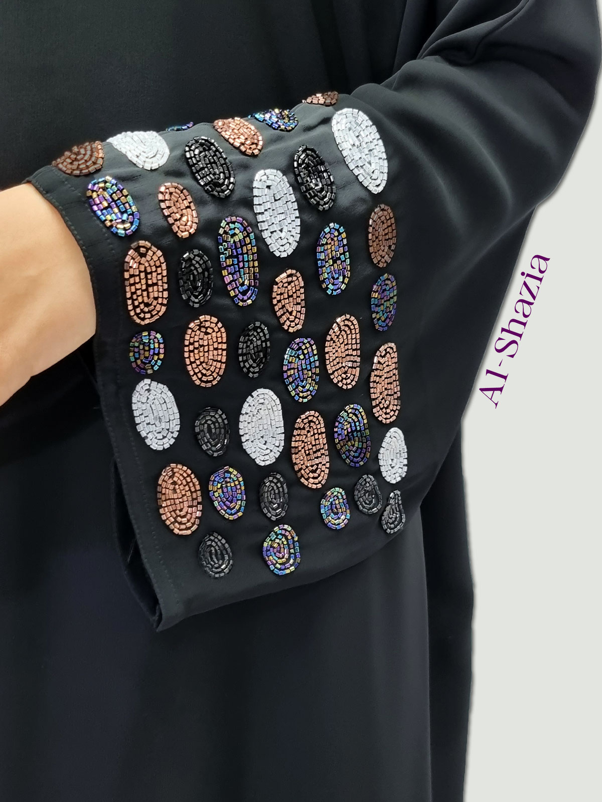 GREY COPPER ABAYA AlShazia